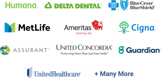 Collage of dental insurance logos