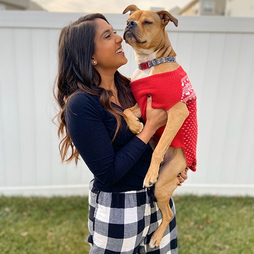 Doctor Shah and her dog