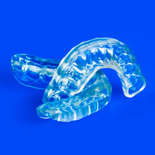 Two clear mouthguards