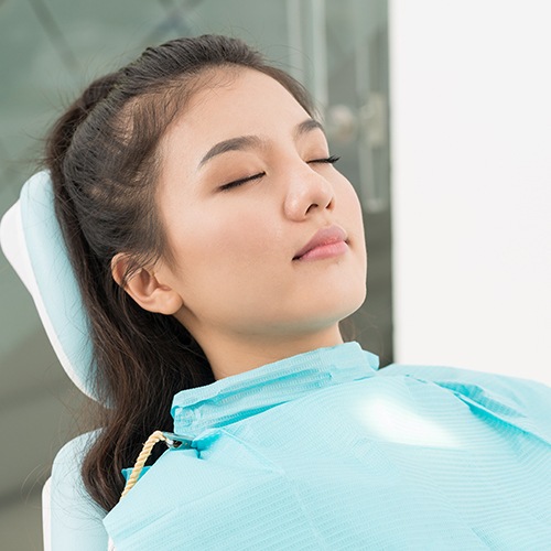 Patient under general anesthesia during dental appointment