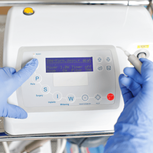 Laser system used for comfortable frenectomy treatment